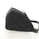 FENDI Zucca Canvas Mamma Baguette Shoulder Bag Black Silver Auth yk19531V-5