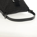 FENDI Zucca Canvas Mamma Baguette Shoulder Bag Black Silver Auth yk19531V-7
