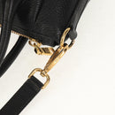PRADA Hand Bag Leather 2way Black Gold Auth yk19532V-16