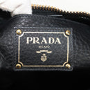 PRADA Hand Bag Leather 2way Black Gold Auth yk19532V-24