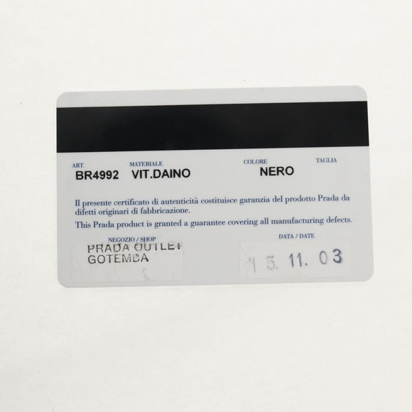 PRADA Hand Bag Leather 2way Black Gold Auth yk19532V