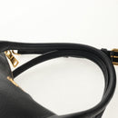 PRADA Hand Bag Leather 2way Black Gold Auth yk19532V-14