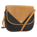 SAINT LAURENT Shoulder Bag Leather Beige Gold Auth yk19534-1