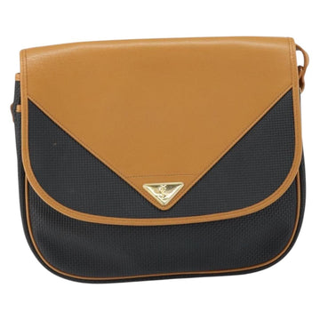 SAINT LAURENT Shoulder Bag Leather Beige Gold Auth yk19534 - 0