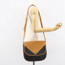 SAINT LAURENT Shoulder Bag Leather Beige Gold Auth yk19534-22