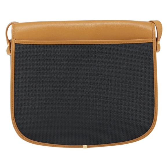 SAINT LAURENT Shoulder Bag Leather Beige Gold Auth yk19534