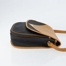 SAINT LAURENT Shoulder Bag Leather Beige Gold Auth yk19534-4