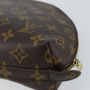 LOUIS VUITTON Monogram Trousse Demi Ronde Cosmetic Pouch M47520 LV Auth yk19536-15