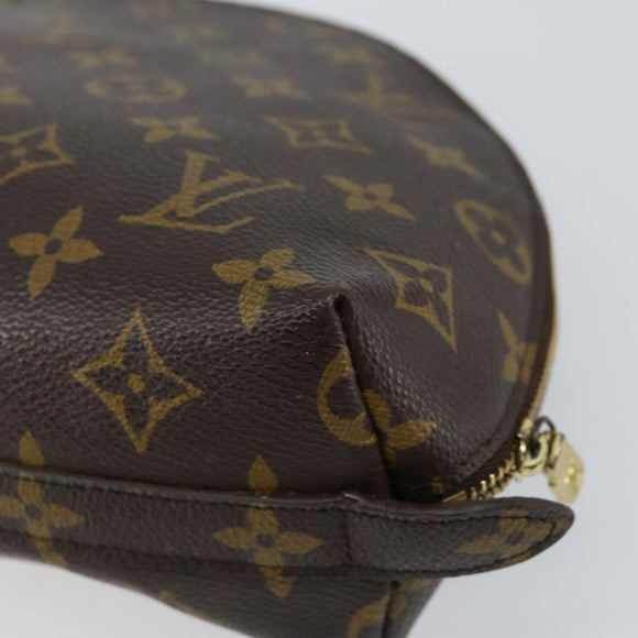 LOUIS VUITTON Monogram Trousse Demi Ronde Cosmetic Pouch M47520 LV Auth yk19536