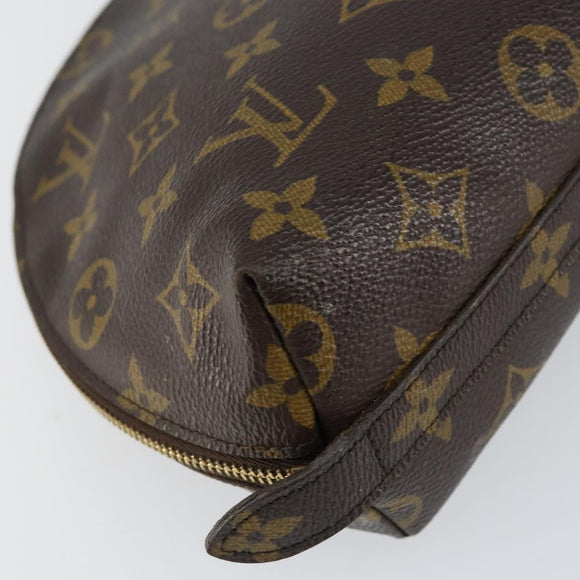 LOUIS VUITTON Monogram Trousse Demi Ronde Cosmetic Pouch M47520 LV Auth yk19536