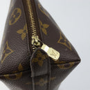 LOUIS VUITTON Monogram Trousse Demi Ronde Cosmetic Pouch M47520 LV Auth yk19536-8