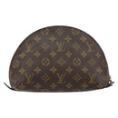 LOUIS VUITTON Monogram Trousse Demi Ronde Cosmetic Pouch M47520 LV Auth yk19536-2