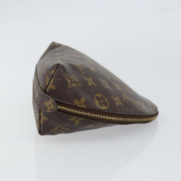 LOUIS VUITTON Monogram Trousse Demi Ronde Cosmetic Pouch M47520 LV Auth yk19536