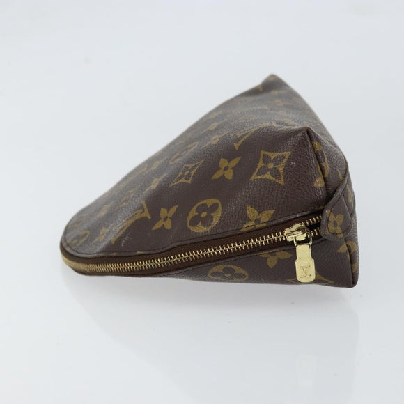LOUIS VUITTON Monogram Trousse Demi Ronde Cosmetic Pouch M47520 LV Auth yk19536