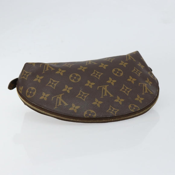 LOUIS VUITTON Monogram Trousse Demi Ronde Cosmetic Pouch M47520 LV Auth yk19536