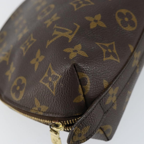 LOUIS VUITTON Monogram Trousse Demi Ronde Cosmetic Pouch M47520 LV Auth yk19536