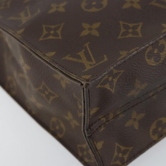 LOUIS VUITTON Monogram Sac Plat Hand Bag M51140 LV Auth yk19538