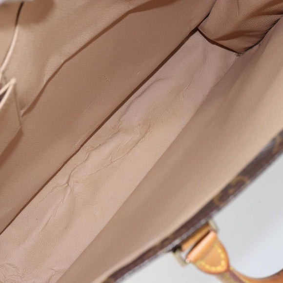 LOUIS VUITTON Monogram Sac Plat Hand Bag M51140 LV Auth yk19538