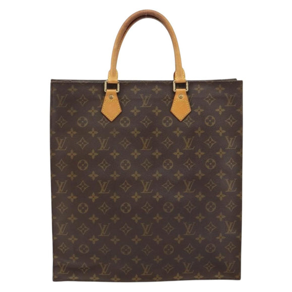 LOUIS VUITTON Monogram Sac Plat Hand Bag M51140 LV Auth yk19538