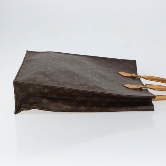 LOUIS VUITTON Monogram Sac Plat Hand Bag M51140 LV Auth yk19538