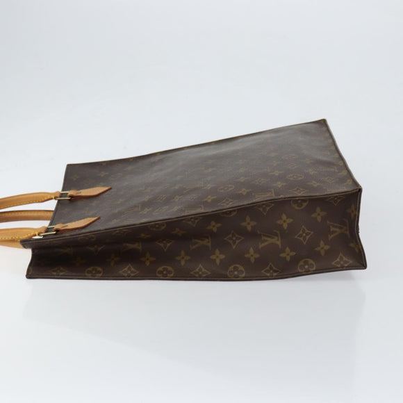 LOUIS VUITTON Monogram Sac Plat Hand Bag M51140 LV Auth yk19538
