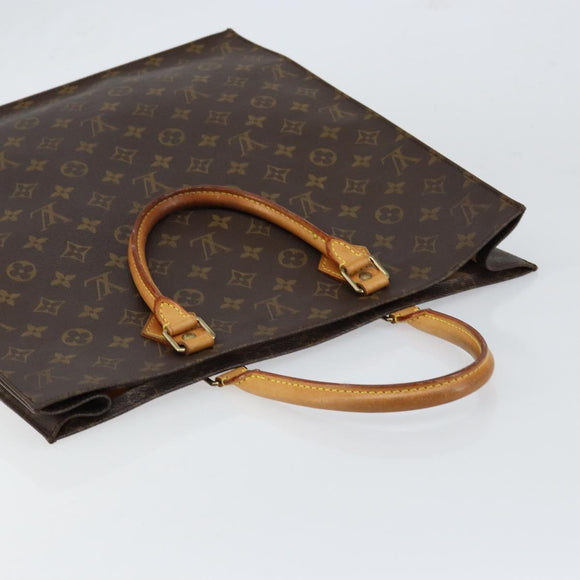 LOUIS VUITTON Monogram Sac Plat Hand Bag M51140 LV Auth yk19538