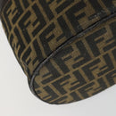 FENDI Zucca Canvas Vanity Pouch Black Brown Auth yk19543-11