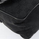 GUCCI GG Canvas Shoulder Bag Black Silver 28562 Auth yk19546-11