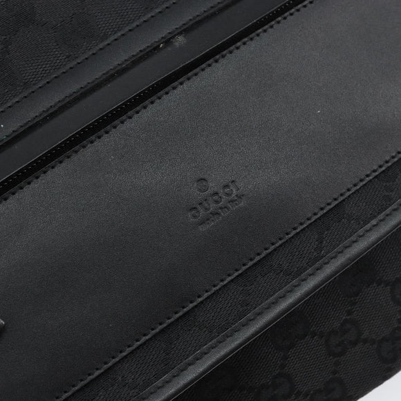 GUCCI GG Canvas Shoulder Bag Black Silver 28562 Auth yk19546