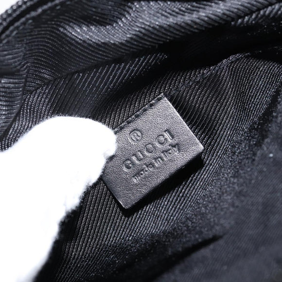 GUCCI GG Canvas Shoulder Bag Black Silver 28562 Auth yk19546