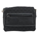 GUCCI GG Canvas Shoulder Bag Black Silver 28562 Auth yk19546-2