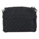 GUCCI GG Canvas Shoulder Bag Black Silver 28562 Auth yk19546-3