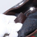 GUCCI Web Sherry Line Shoulder Bag Beige Silver Red 114877 Auth yk19547-22