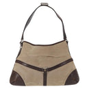 GUCCI Web Sherry Line Shoulder Bag Beige Silver Red 114877 Auth yk19547-3