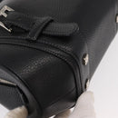 LOEWE Sender Hand Bag Leather Black Silver Auth yk19550-8