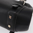 LOEWE Sender Hand Bag Leather Black Silver Auth yk19550-15