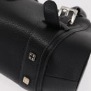 LOEWE Sender Hand Bag Leather Black Silver Auth yk19550-17
