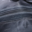 LOEWE Sender Hand Bag Leather Black Silver Auth yk19550-19