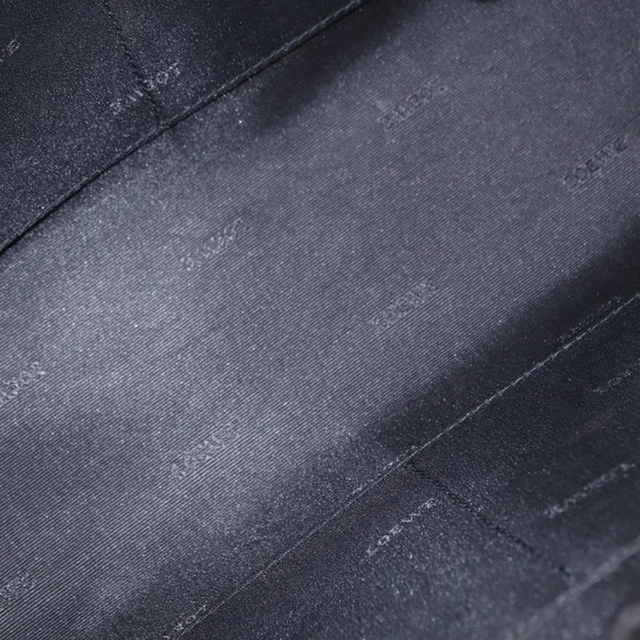 LOEWE Sender Hand Bag Leather Black Silver Auth yk19550