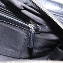 LOEWE Sender Hand Bag Leather Black Silver Auth yk19550-22