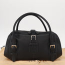 LOEWE Sender Hand Bag Leather Black Silver Auth yk19550-12