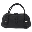 LOEWE Sender Hand Bag Leather Black Silver Auth yk19550-2