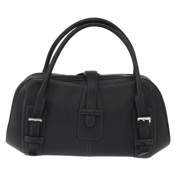 LOEWE Sender Hand Bag Leather Black Silver Auth yk19550 - 0