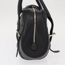 LOEWE Sender Hand Bag Leather Black Silver Auth yk19550-3