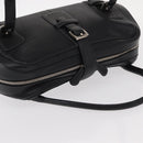LOEWE Sender Hand Bag Leather Black Silver Auth yk19550-6