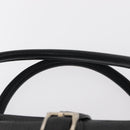 LOEWE Sender Hand Bag Leather Black Silver Auth yk19550-14