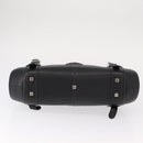 LOEWE Sender Hand Bag Leather Black Silver Auth yk19550-5