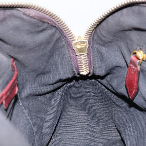 BURBERRY Nova Check Hand Bag Canvas Beige Gold Auth yk19552