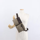 GUCCI GG Supreme Waist bag PVC Beige Silver 28566 Auth yk19553-26