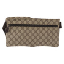 GUCCI GG Supreme Waist bag PVC Beige Silver 28566 Auth yk19553-3